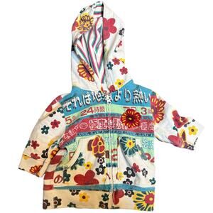Lucky Brand Y2K Shibuya Cat Zip Up Hoodie, Japanese, Toddler Size 12-18 Months